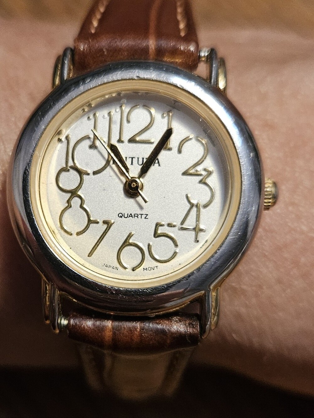 Gold-Tone Womans Futura Wrist Watch